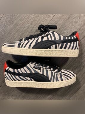 Puma Paul Stanley X Kiss Zebra Suede NEW 50th Anniversary Zebra Stripe 
size 9